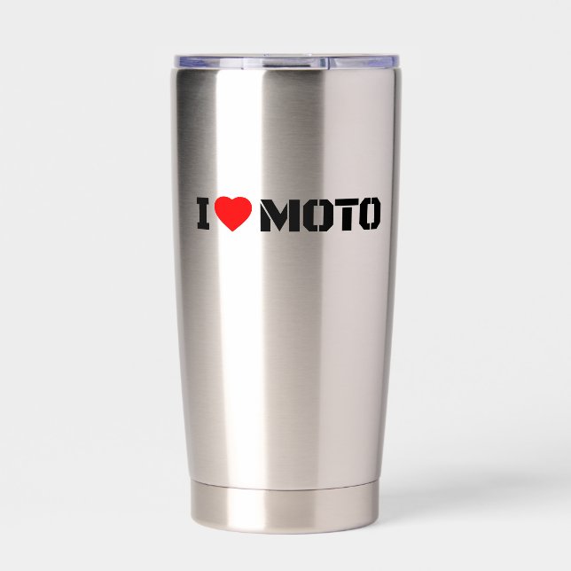 Gourde Isotherme J'aime le gobelet isolé Moto (Extérieur)