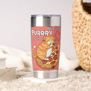 Gourde Isotherme Je t'aime beaucoup, cadeau drôle pour amateur de c