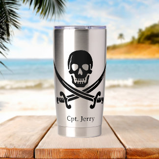 Gourde Isotherme Jolly Roger Pirate Personnalisé