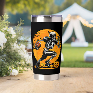 Gourde Isotherme Joueur de football squelette Halloween courant