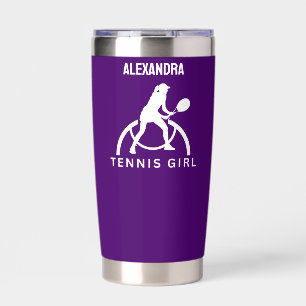 Gourde Isotherme Joueuse de tennis fille, Tennis fille Anniversaire