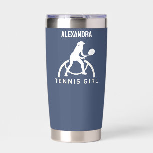 Gourde Isotherme Joueuse de tennis fille, Tennis fille Anniversaire