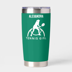 Gourde Isotherme Joueuse de tennis fille, Tennis fille Anniversaire