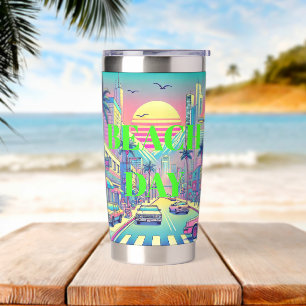 Gourde Isotherme Jour de la plage Vin impeccable tombeau
