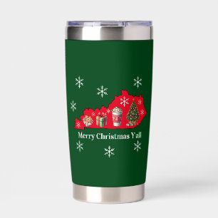 Gourde Isotherme Joyeux Noël Y'all Tumbler isolée
