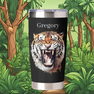 Gourde Isotherme jungle des amoureux du tigre cool