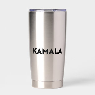 Gourde Isotherme Kamala minimaliste moderne noir gras typographie