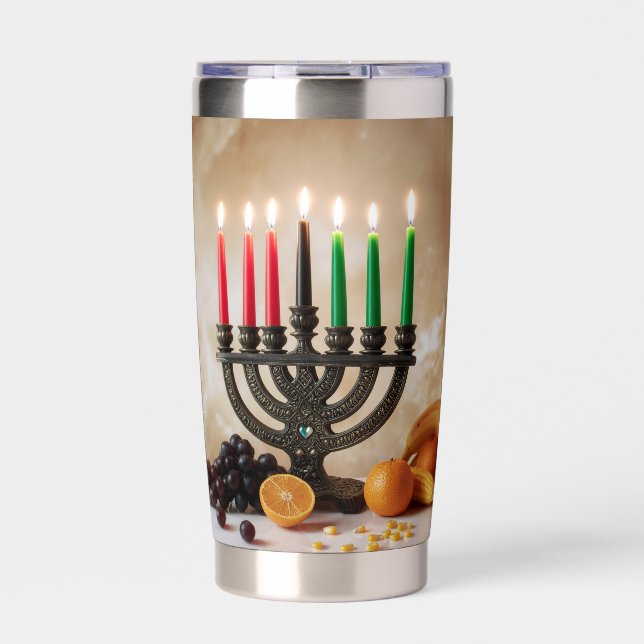 GOURDE ISOTHERME KWANZAA - KINARA -  (Extérieur)