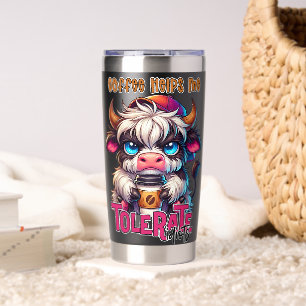 Gourde Isotherme Le café m'aide à tolérer les idiots