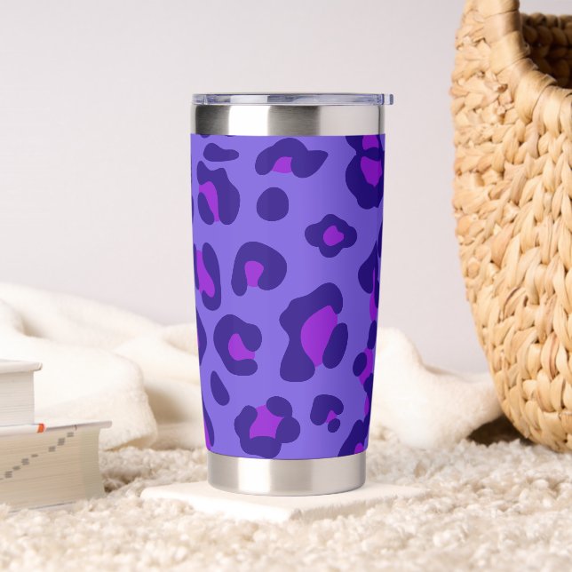 Gourde Isotherme "Leopard violet électrique" (Salon)