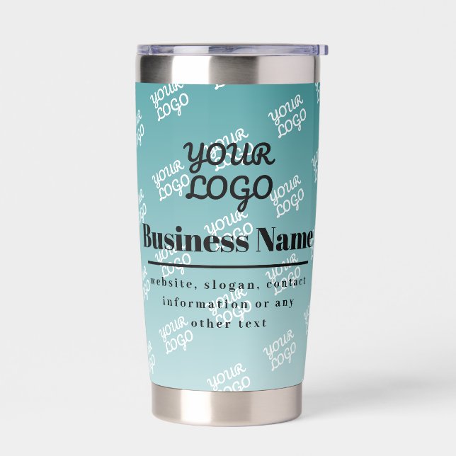 Gourde Isotherme Logo Carrelé et Ombre modifiable (Gauche)