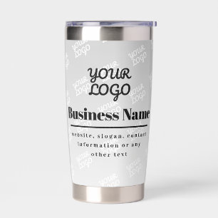 Gourde Isotherme Logo Carrelé et Ombre modifiable