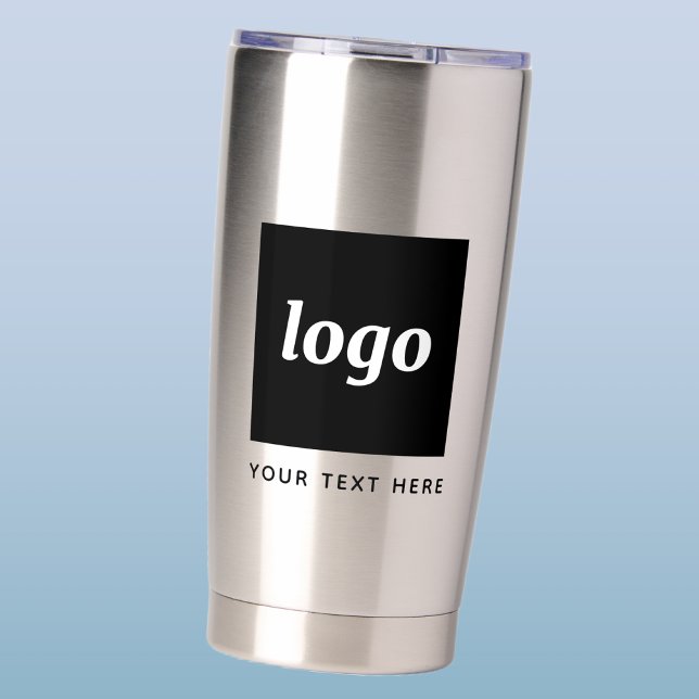 Gourde Isotherme Logo Simple Avec Texte Professionnel Promotionnel (Logo with text business promotional thermal tumbler)
