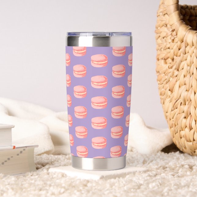 Gourde Isotherme Macarons roses (Salon (pivotée))
