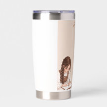 Magical Starry Night Travel Mug with Lid – Elegant