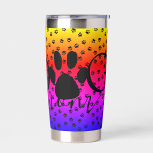 Gourde Isotherme Maman chien empreinte de patte personnalisée