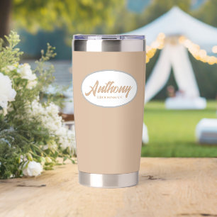 Gourde Isotherme Mariage de style beige Groomsman