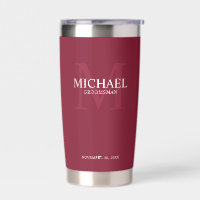 Masculine Monogramme personnalisé et nom Groomsmen