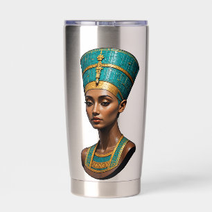 Gourde Isotherme Masque d'or de Toutânkhamon + Néfertiti 