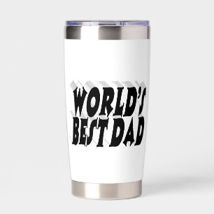 Gourde Isotherme Meilleur Papa texte noir 3d