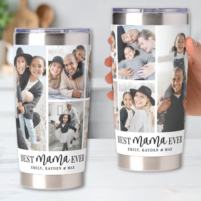Gourde Isotherme Meilleure Maman Photo Mère (Best Mama Photo Mother Insulated Tumbler)