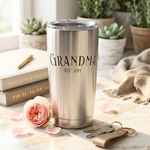 Gourde Isotherme Mémé chic établie personnalisée nom année