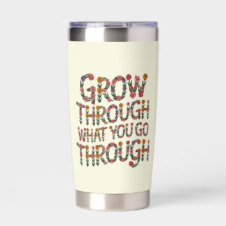 Gourde Isotherme Mignon Boho Grandir à travers ce que vous traverse