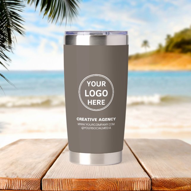 Gourde Isotherme Modern Personalized Logo Business (Plage (pivotée))