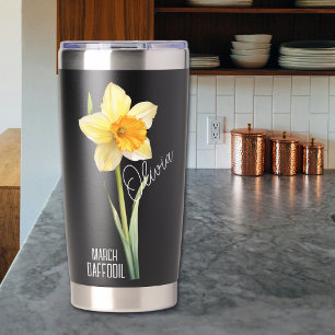 Gourde Isotherme Mois des fleurs de naissance Mois de mars Daffodiq