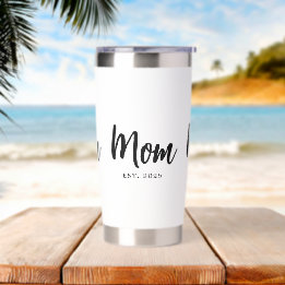 Gourde Isotherme Mom Established Year New Mother Gift