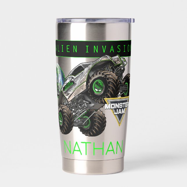 Gourde Isotherme Monster Jam Alien Invasion & Logo (Gauche)