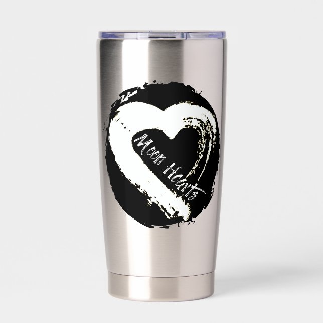 Gourde Isotherme Moon Coeur Voyage Mug (Extérieur)