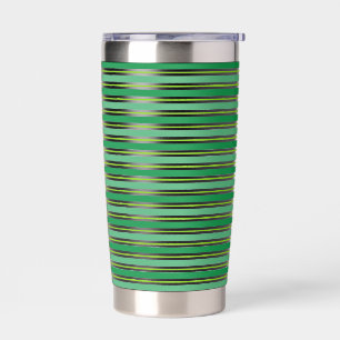 Gourde Isotherme Motif de rayures vertes pour la Saint-Patrick-5460