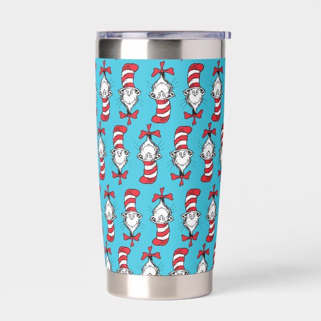 Gourde Isotherme Motif du Chat dans le Chapeau (Gauche)