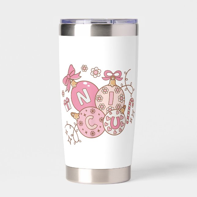 Gourde Isotherme NICU Cutie Christmas – Festive Ornament Design  (Extérieur)