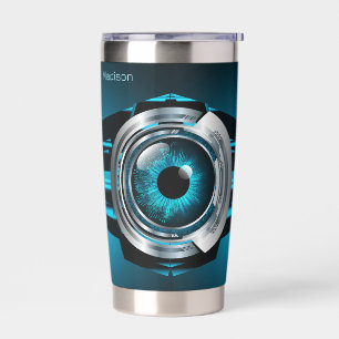 Gourde Isotherme Nom personnalisé Cyber Circuit Eye