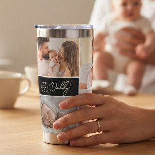 Gourde Isotherme Nous t'aimons Papa Custom Multi Photos Fête des pè