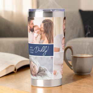 Gourde Isotherme Nous t'aimons Papa Photos personnalisées Fête des 