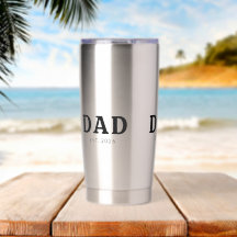 Papa en noir et blanc établi en gras