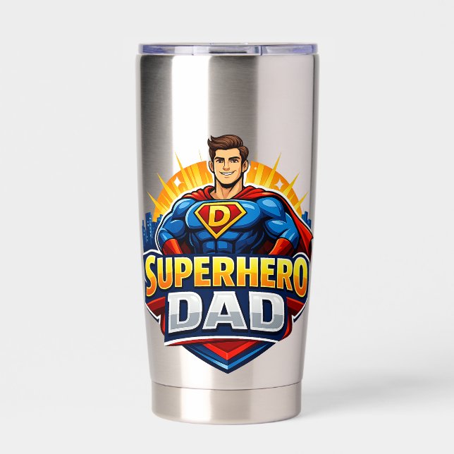 Gourde Isotherme Papa Super-héros (Extérieur)