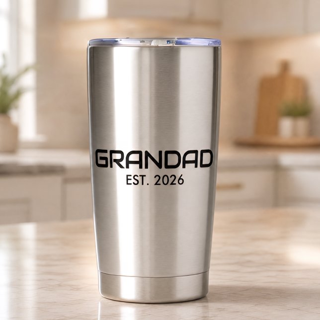 Gourde Isotherme Papi Est Créé Nouveau Cadeau De Papi  (Créateur téléchargé)