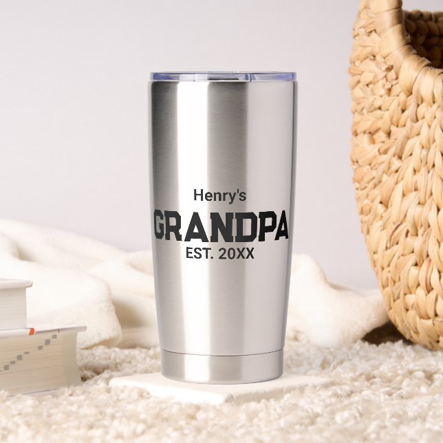 Gourde Isotherme Papi moderne établi Établ. Année de nom  (Salon (pivotée))