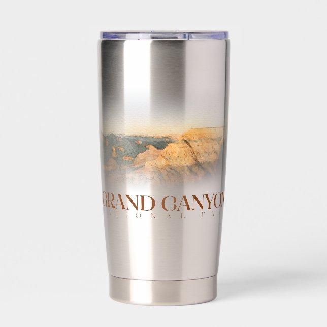 Gourde Isotherme Paruline du Grand Canyon, Mug de voyage du parc na (Extérieur)