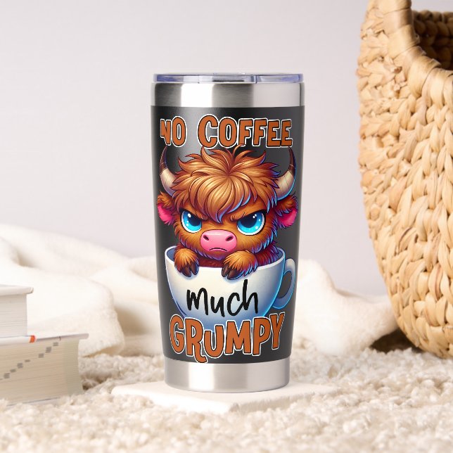 Gourde Isotherme Pas de café beaucoup grincheux  (Salon (pivotée))