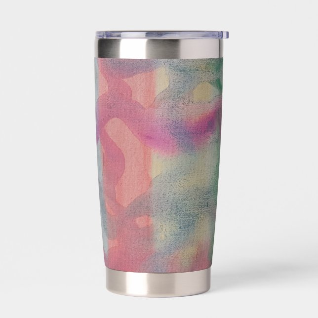Gourde Isotherme Pastel Art Abstrait (Gauche)