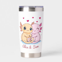 Personalized Axolotl Valentine Tumbler with Names
