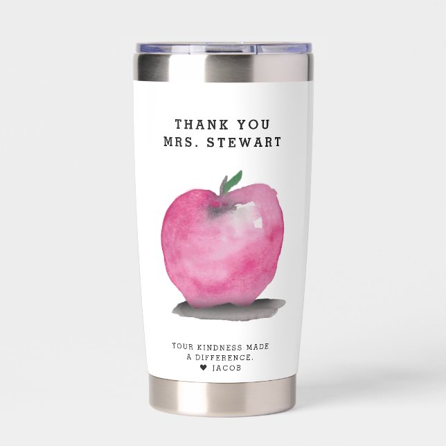 Gourde Isotherme Personalized Teacher Appreciation Apple Thank you (Extérieur)
