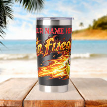 Personnalisez Balle de tennis "En fuego" en feu.
