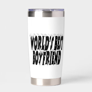 Gourde Isotherme Petit ami typographie noire