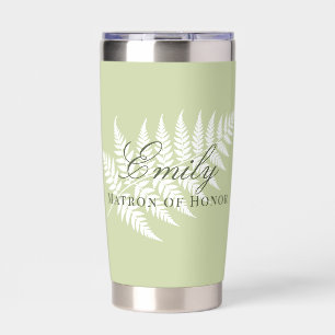 Gourde Isotherme Pistache Vert Blanc Fougère Pastel Matrone d'Honne